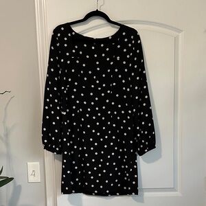 INTERMIX Black Dress with White Dots